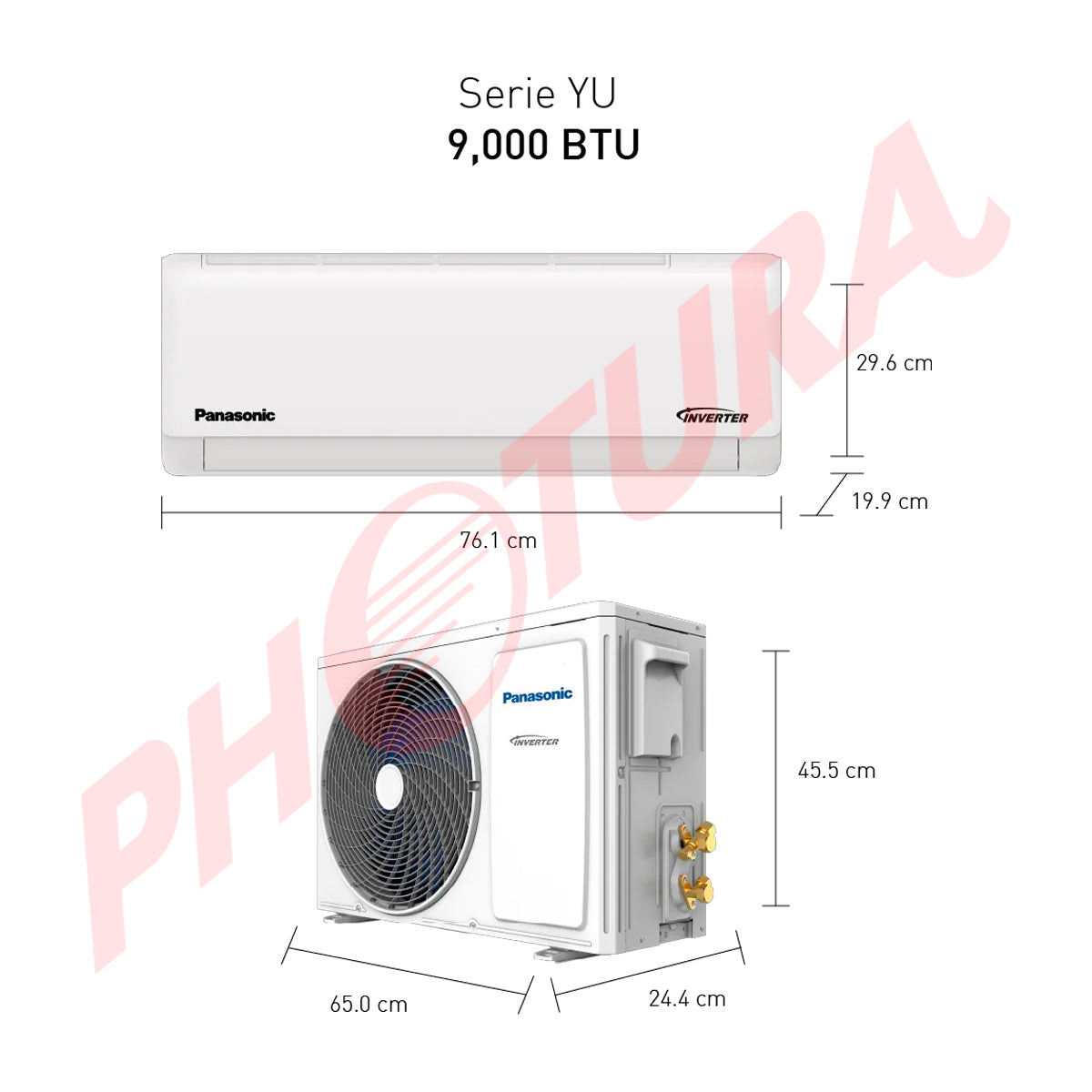 Panasonic Aire Acondicionado Split Inverter 9,212 BTU | SEER 20 | YU | Enfriamiento Rápido | Blue Fin Condenser | 220v | Blanco