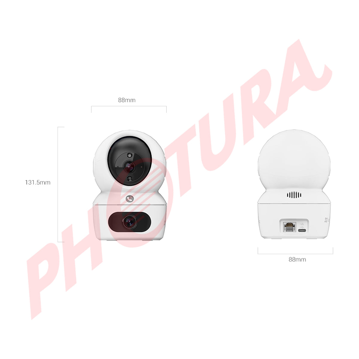 EZVIZ H7c Dual Cámara de Seguridad WiFi para Casa | Dual 2K+ | Visión Panorámica 360º | Visión Nocturna a Color | Detección de Movimiento | Modo Patrulla