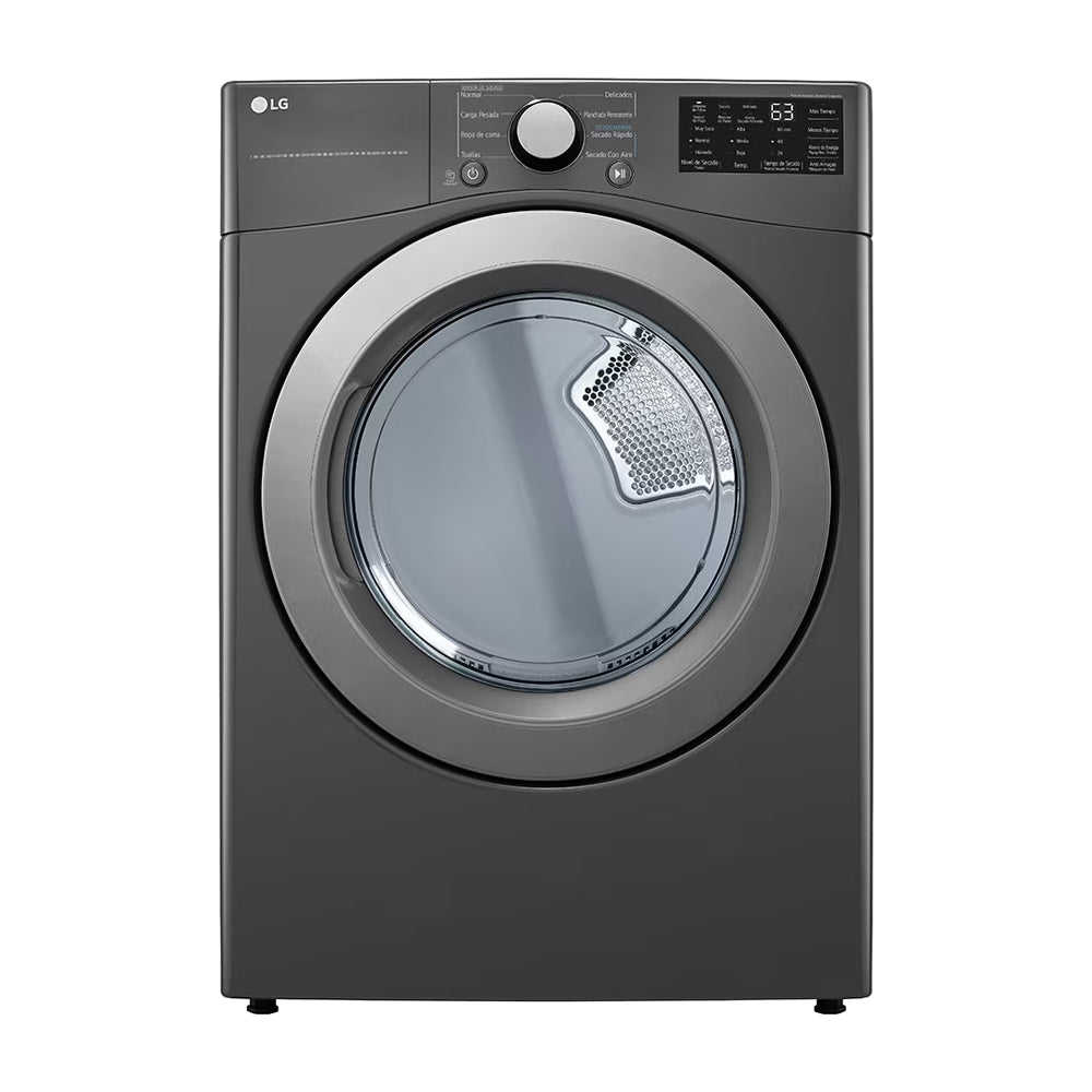 LG Secadora a Gas de Carga Frontal | Sensor Dry | Flow Sense | 7.4p3 | Negro Medio