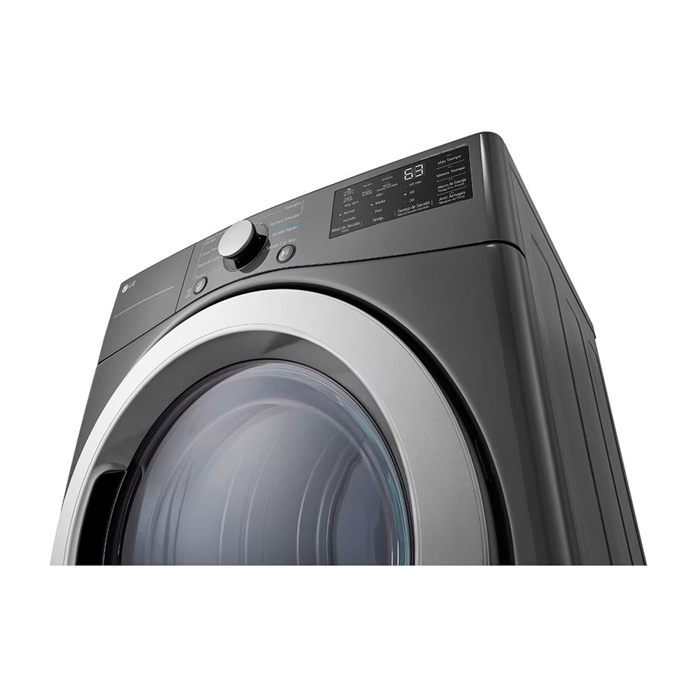 LG Secadora a Gas de Carga Frontal | Sensor Dry | Flow Sense | 7.4p3 | Negro Medio