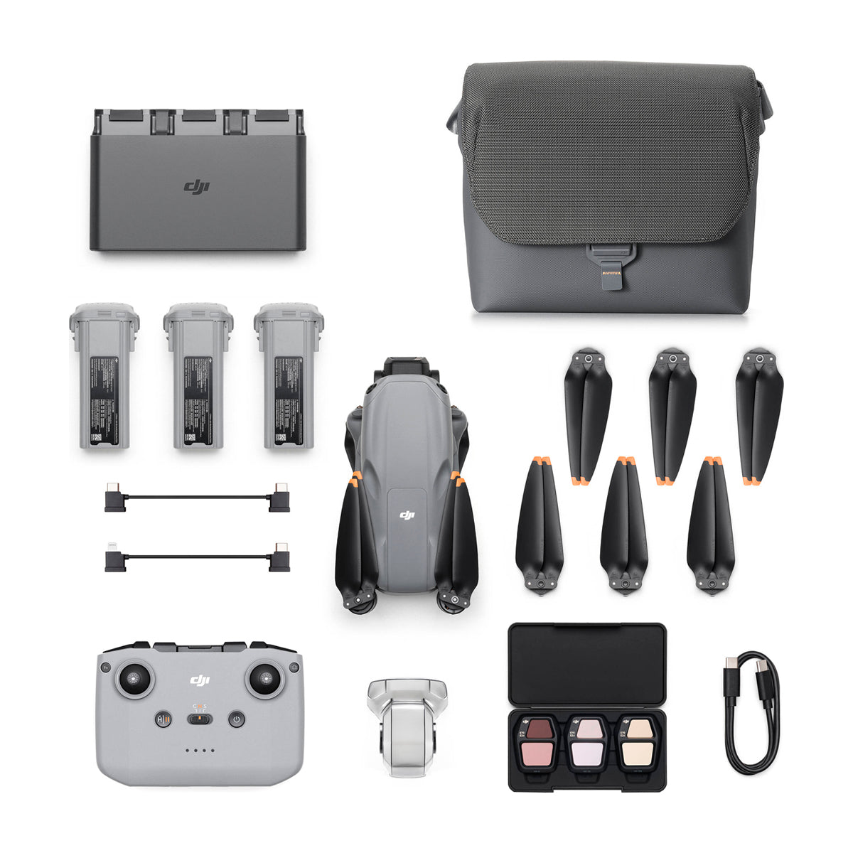 DJI Air 3S Drone Fly More Combo | Quadcopter | 50MP | Video 4K | 3 Baterías | Cargador Triple | OcuSync 4.0 | ActiveTrack 360° | 45 Min