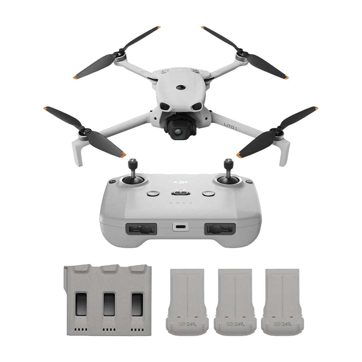 DJI Lito 1 Drone Fly More Combo | RCN3 | Quadcopter | 48MP | Video 4K | 3 Baterías | Cargador Triple | OcuSync 4.0 | ActiveTrack 360° | 36 Min