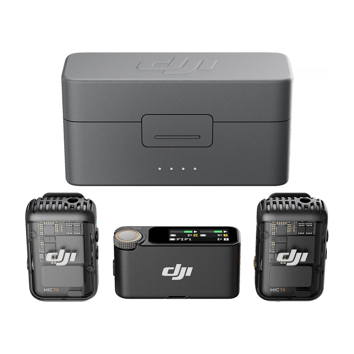 DJI Mic 2 Sistema de Micrófono Inalámbrico Doble Canal | 2 Transmisores | Para Cámaras Profesionales, Smartphones, Tablets y Computadoras | Negro