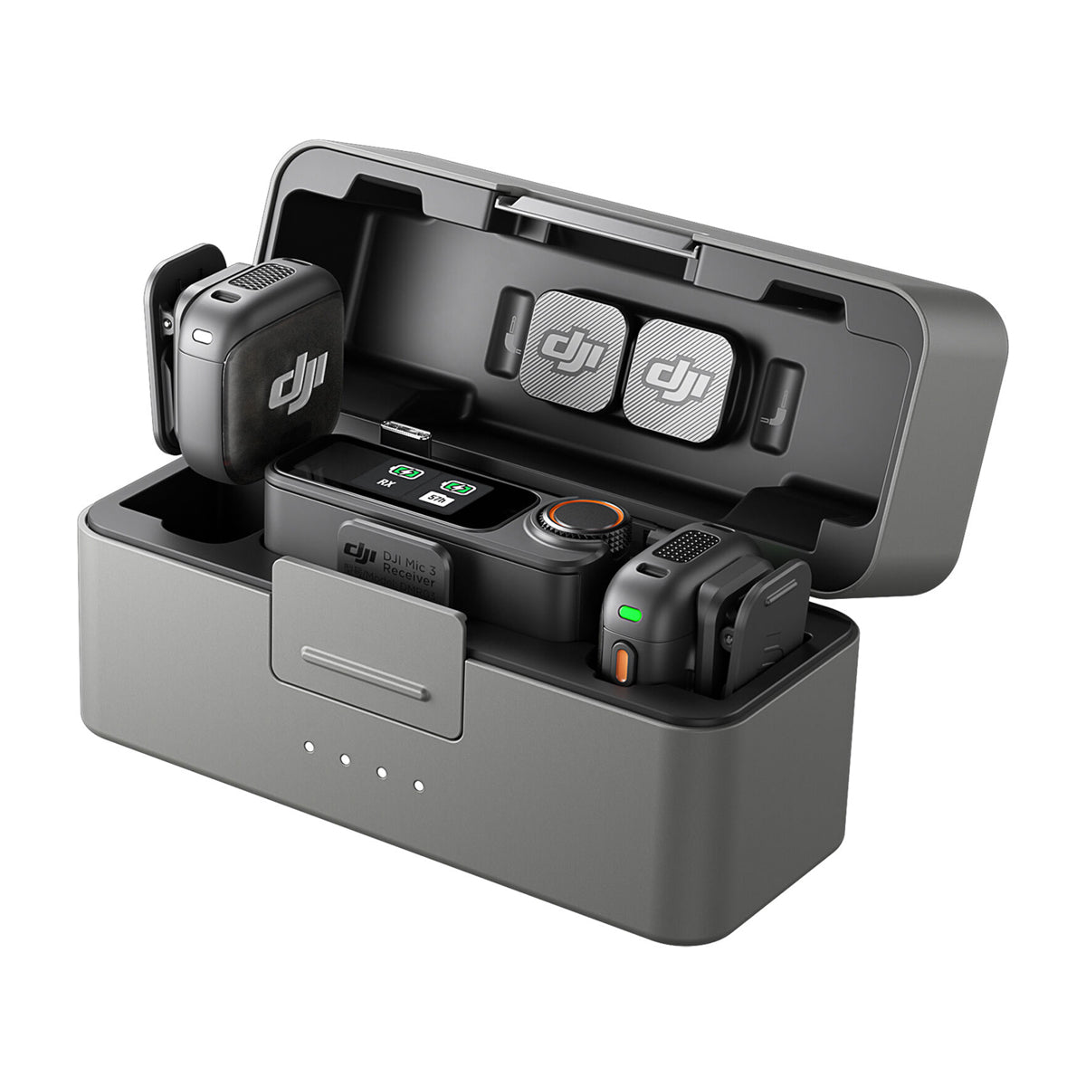 DJI Mic 3 Sistema de Micrófono Inalámbrico Doble Canal | 2 Transmisores | Para Cámaras Profesionales, Smartphones, Tablets y Computadoras | Negro