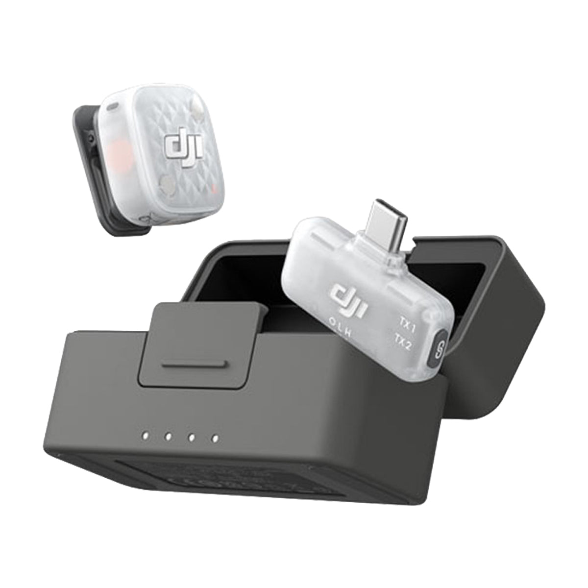 DJI Mic Mini 2S Sistema de Micrófono Inalámbrico Doble Canal | 1 Transmisor | 1 Receptor Móvil | Para Cámaras Profesionales, Smartphones, Tablets y Computadoras | Cubierta Magnética Intercambiable