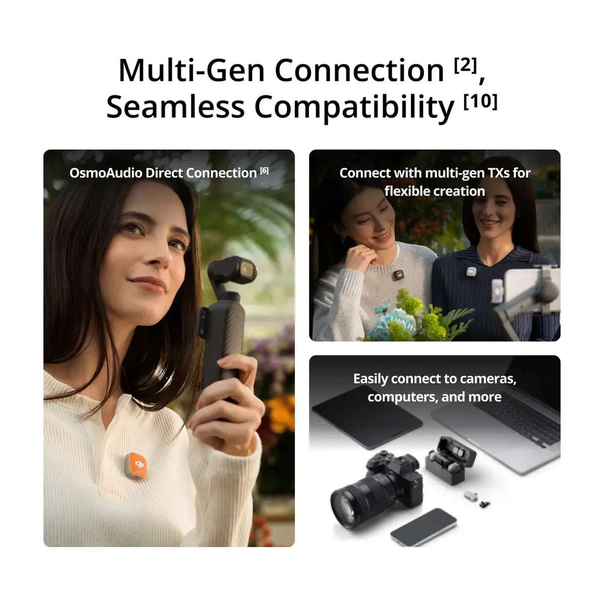 DJI Mic Mini 2 Micrófono Inalámbrico | 1 Transmisor | Para Cámaras Profesionales, Smartphones, Tablets y Computadoras | Cubierta Magnética Intercambiable