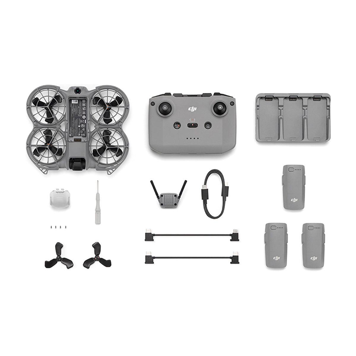 DJI Neo 2 Drone Fly More Combo | Quadcopter | 12MP | Video 4K | Palm Take Off | Voice Control | 3 Baterías | Cargador Triple | 19 Min