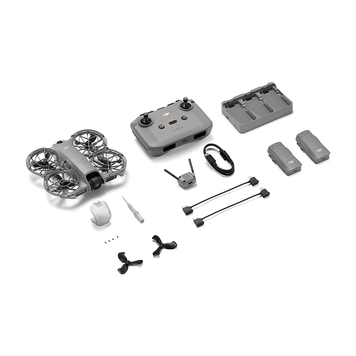 DJI Neo 2 Drone Fly More Combo | Quadcopter | 12MP | Video 4K | Palm Take Off | Voice Control | 3 Baterías | Cargador Triple | 19 Min