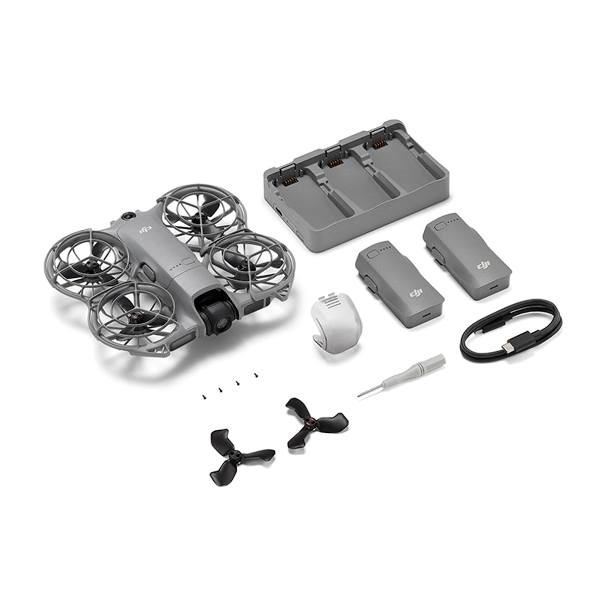 DJI Neo 2 Drone Fly More Combo (Drone Only) | Quadcopter | 12MP | Video 4K | Palm Take Off | Voice Control | 3 Baterías | Cargador Triple | 19 Min
