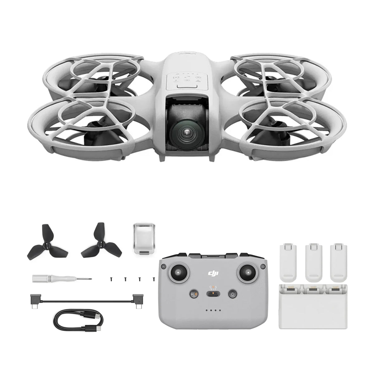 DJI Neo Drone Fly More Combo | Quadcopter | 12MP | Video 4K | Palm Take Off | Voice Control | 3 Baterías | Cargador Triple | 18 Min