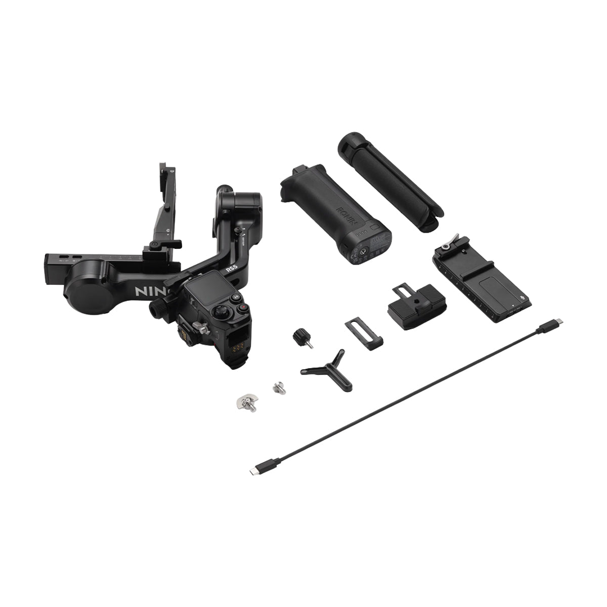 DJI RS 5 Gimbal para Cámaras | Estabilizador de 3-Ejes | Motor Focus Pro | OLED Touchscreen | 14H | Negro