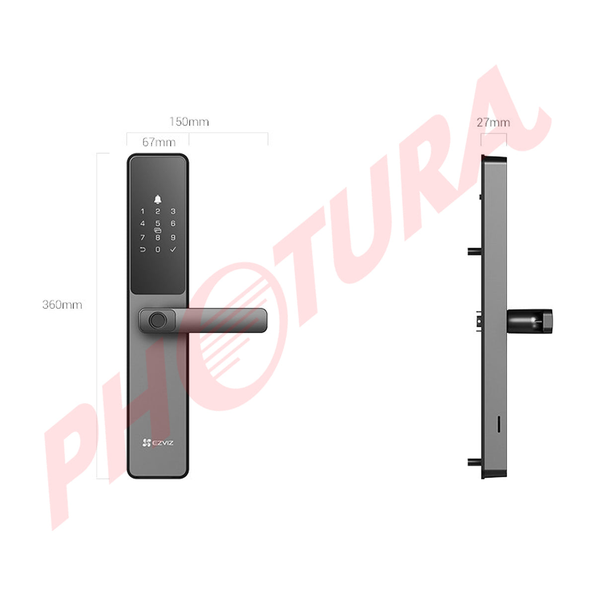 EZVIZ DL05 Cerradura Inteligente WiFi con Huella Dactilar | Alarma Antimanipulación | Anti-Peeping Codes | Diseño Robusto | Desbloqueo Remoto