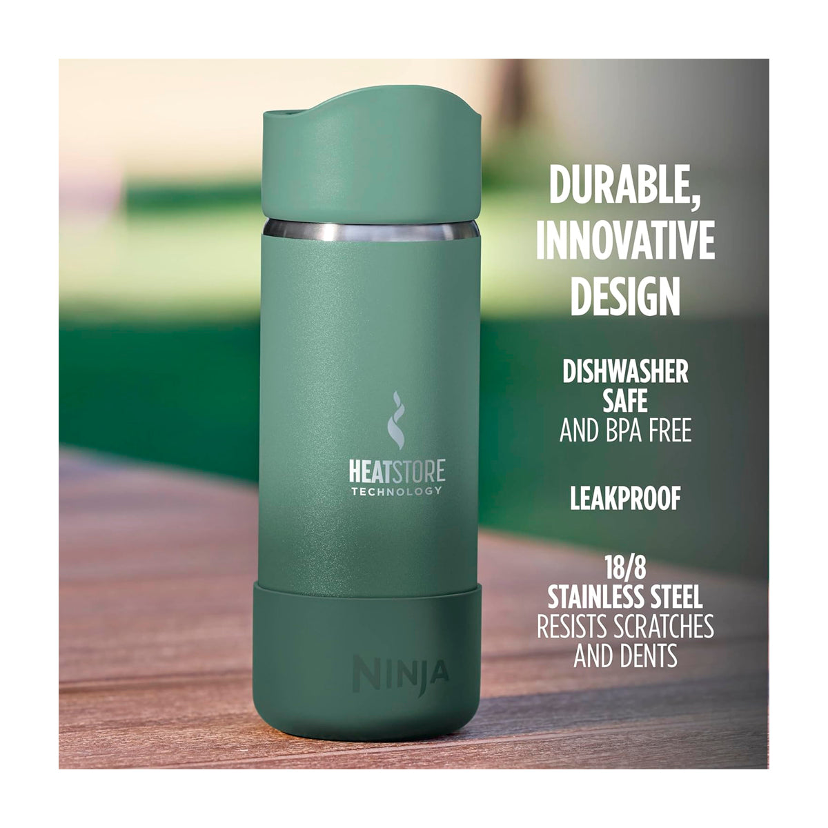 Ninja Sip Perfect Taza De Viaje | Tecnología HeatStore | 16 Oz | Verde