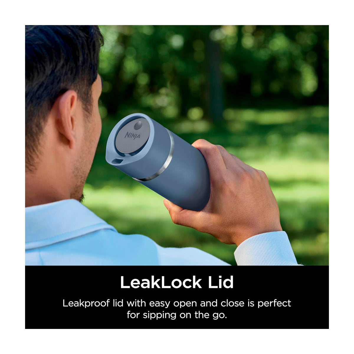 Ninja Sip Perfect Taza De Viaje | Tecnología HeatStore | 16 Oz | Azul