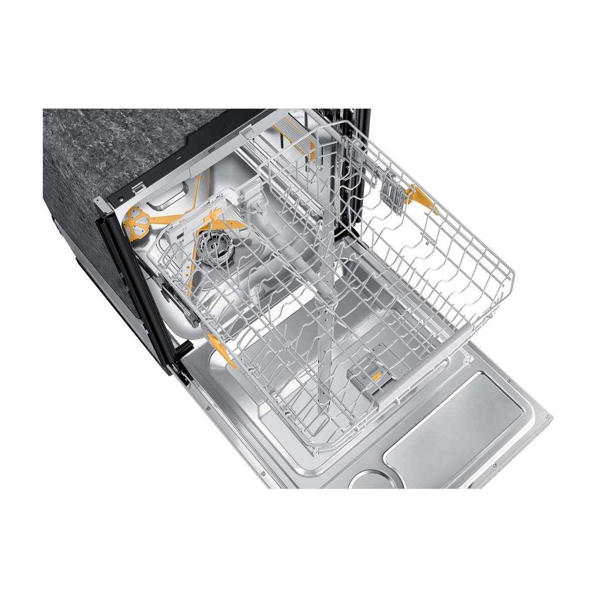 Samsung BESPOKE Lavaplatos Empotrable de 24" | Energy Star | Digital | WiFi | StormWash+ | AutoRelease | Tercera Rejilla | Silencioso 42 dBA | 15 P/S | White Glass