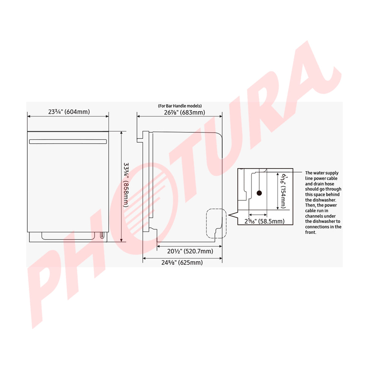 Samsung Lavaplatos Empotrable de 24" | Energy Star | Digital | Ciclo Express 60' | Rejilla Ajustable | Silencioso 53 dBA | 14 P/S | Acero Inoxidable