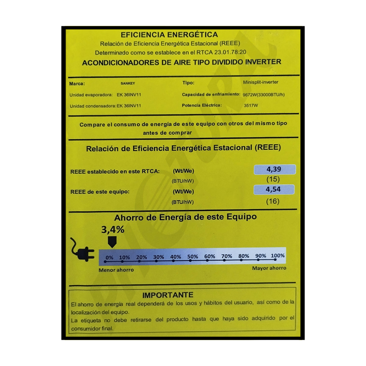 Sankey Aire Acondicionado Piso/Techo Comercial Inverter 33,000 BTU | SEER 16 | Alto Desempeño | Eficiente | 220v