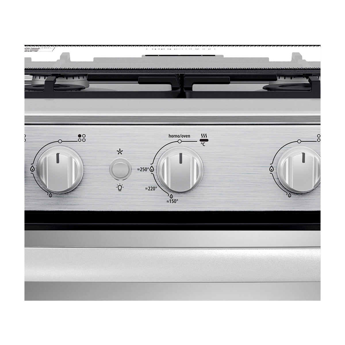 Mabe Estufa a Gas de Acero Inoxidable | Tecnología Ultimate | Tipo Espejo | Easy Clean Pro | Tapa | 24" | 4 Quemadores