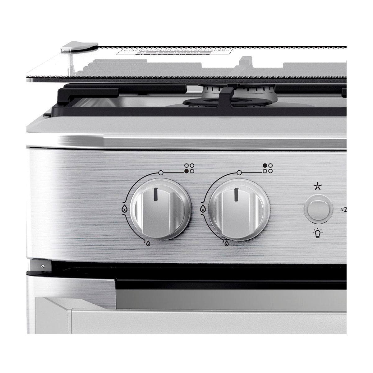 Mabe Estufa a Gas de Acero Inoxidable | Tecnología Ultimate | Tipo Espejo | Easy Clean Pro | Tapa | 24" | 4 Quemadores