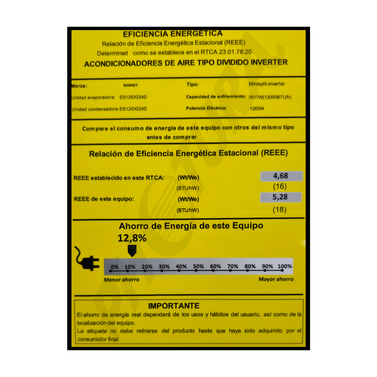 Sankey Aire Acondicionado Split Inverter Serie G+ 12,000 BTU | SEER 18 | Protección de Voltaje | Rápido Enfriamiento | Silver Ion | Filtro de Carbón Activo | 220v