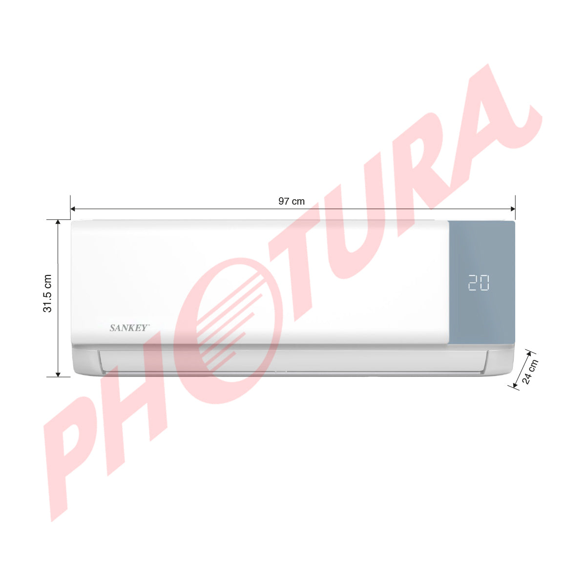 Sankey Aire Acondicionado Split Inverter Serie Superiore 17,500 BTU | SEER 21 | Alta Eficiencia | Protección de Voltaje | Enfriamiento Supremo | Silver Ion | Filtro de Carbón Activo | 220v