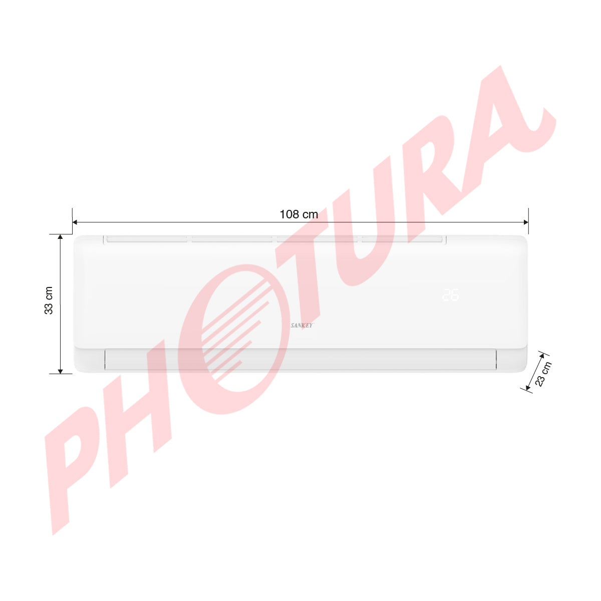 Sankey Aire Acondicionado Split Inverter 30,000 BTU | SEER 17 | Enfriamiento Supremo | Silver Ion | Filtro de Carbon Activo | 220v