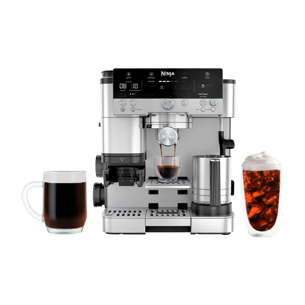 Ninja Luxe Café Premier Cafetera | Espresso | Tecnología Barista Assist | Molino Integrado | Acero Inoxidable