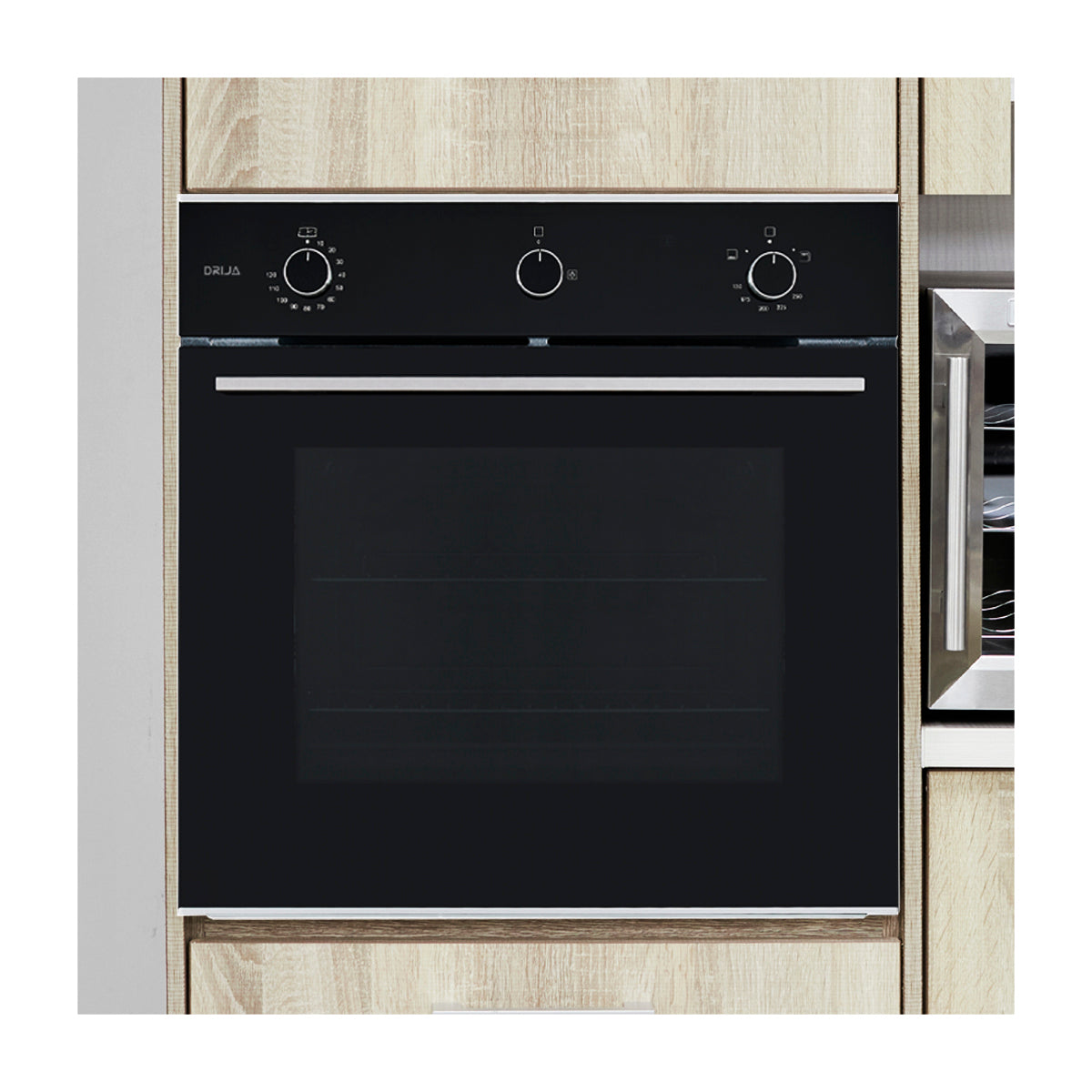 DRIJA Europa 60 Gas-A Horno Multifuncional Empotrable a Gas | Puerta de Triple Vidrio | 250°C