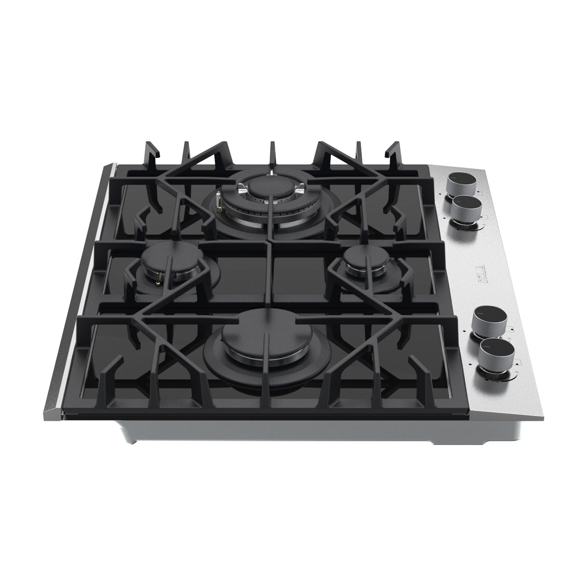 Drija Ferrara 60 Pro Estufa Empotrable a Gas de Vidrio Templado / Acero Inoxidable | 4 Quemadores | 4 Válvulas de Seguridad