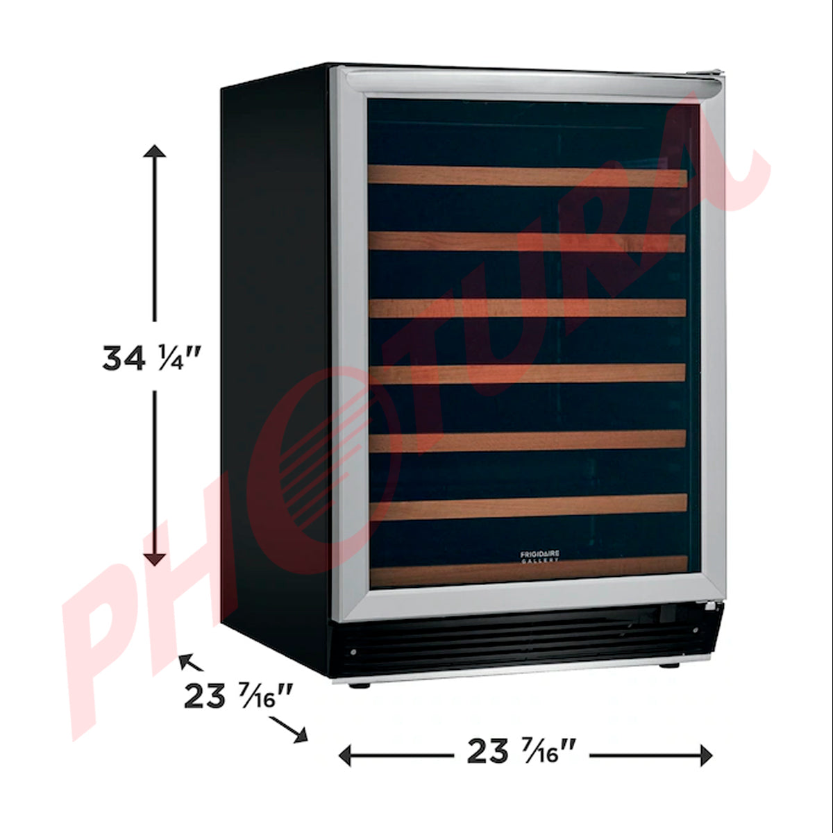 Frigidaire Vinera Empotrable de Compresor de 52 Botellas | Rejillas de Madera Deslizables