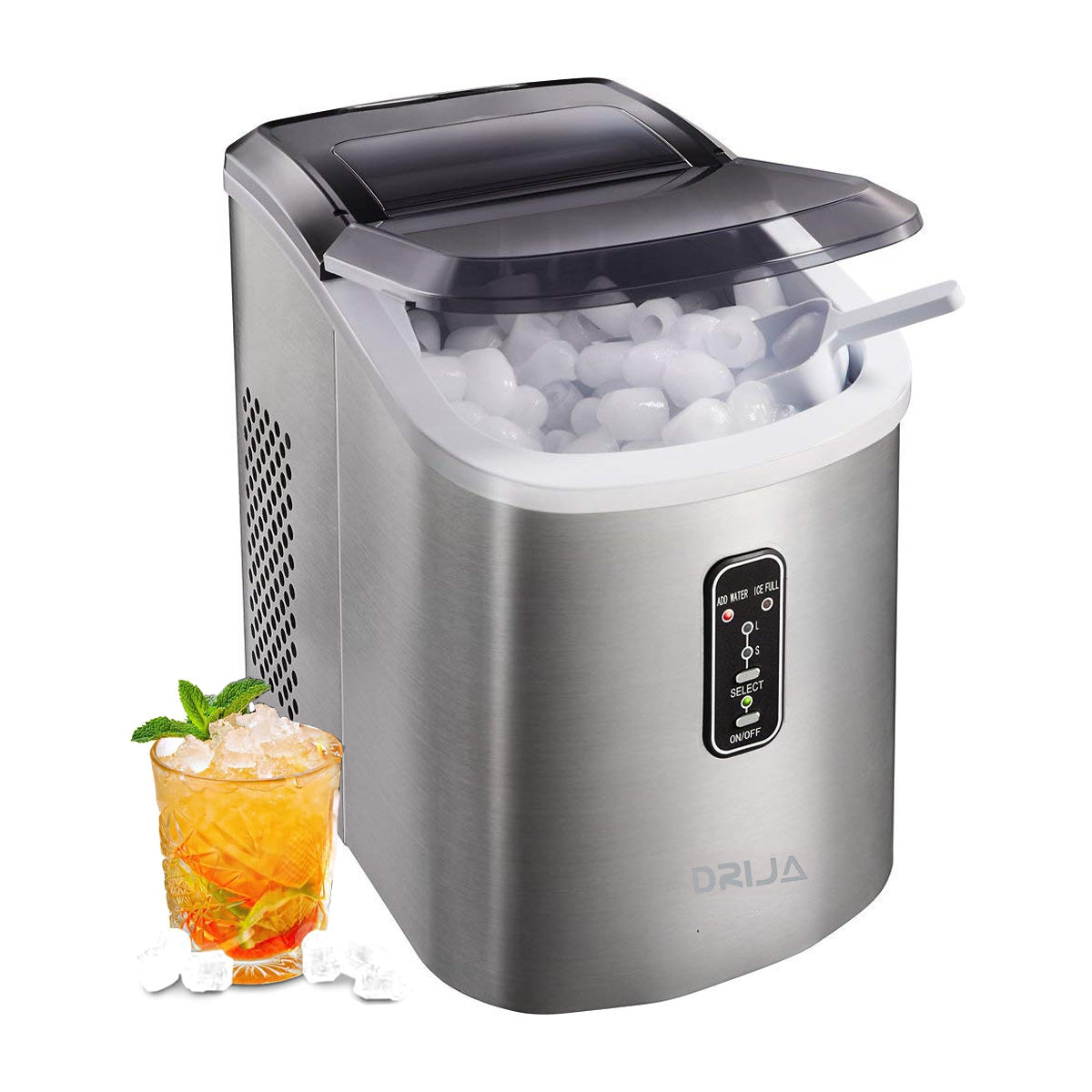 Drija FH18 INOX Fabricador de Hielo | Plateado