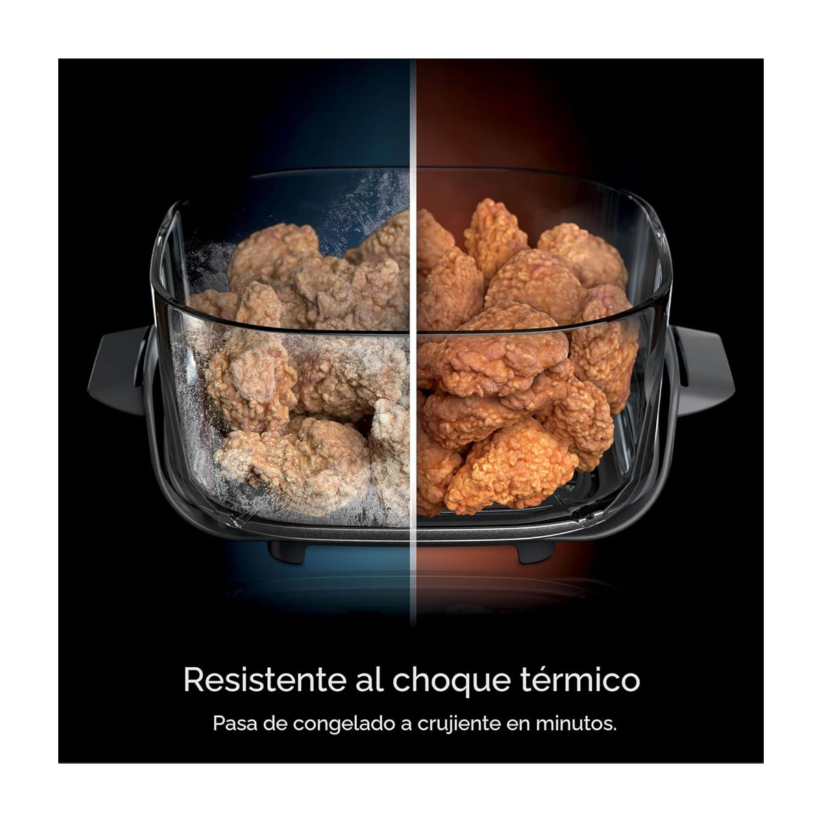 Ninja Crispi Freidora de Aire Portátil De Vidrio 4-en-1 | 4QT | Tecnología PowerPod | Cristalería TempWare | Hornea y Fríe | Stone