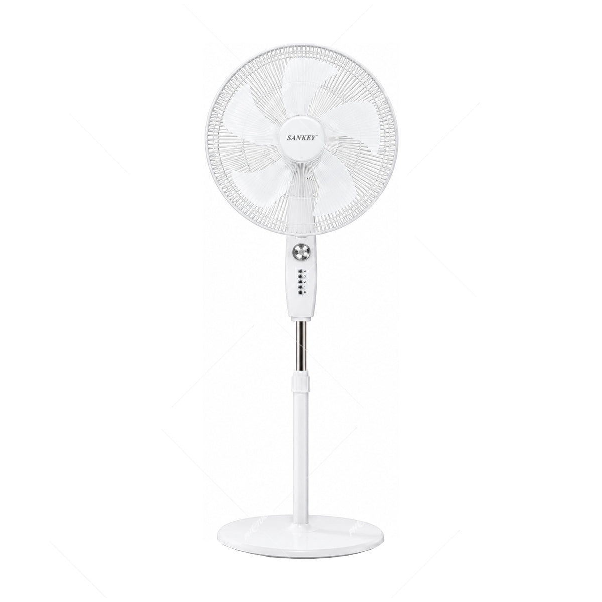 Sankey Abanico de Pedestal de 16" | 4 Velocidades | Temporizador de hasta 60 Minutos | Blanco