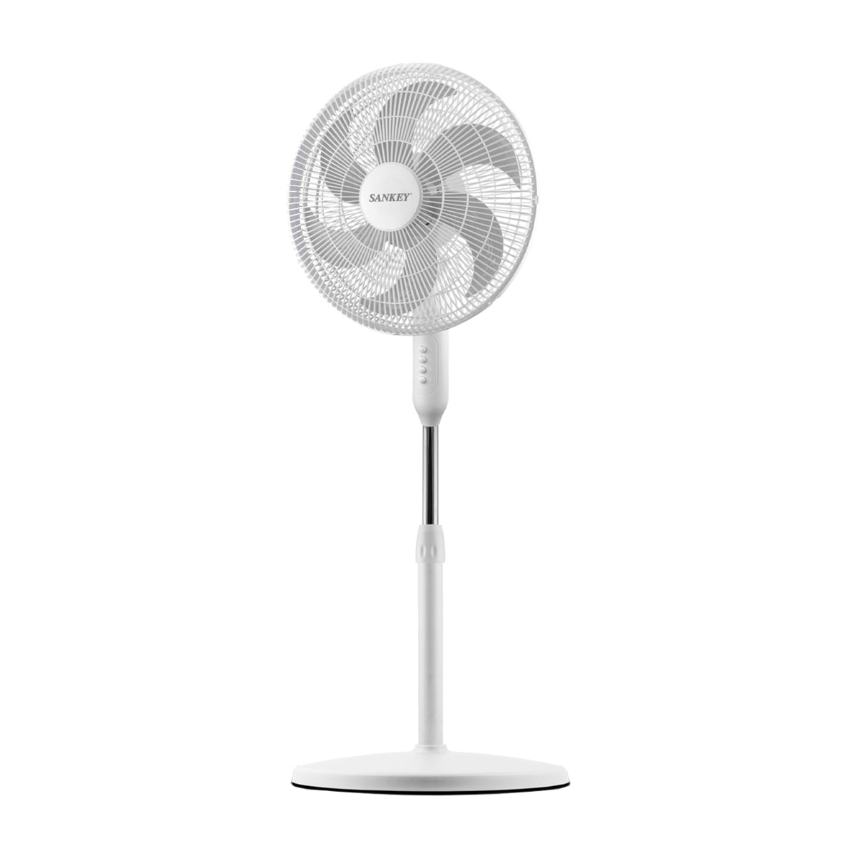 Sankey Abanico de Pedestal de 16" | 3 Velocidades | Blanco