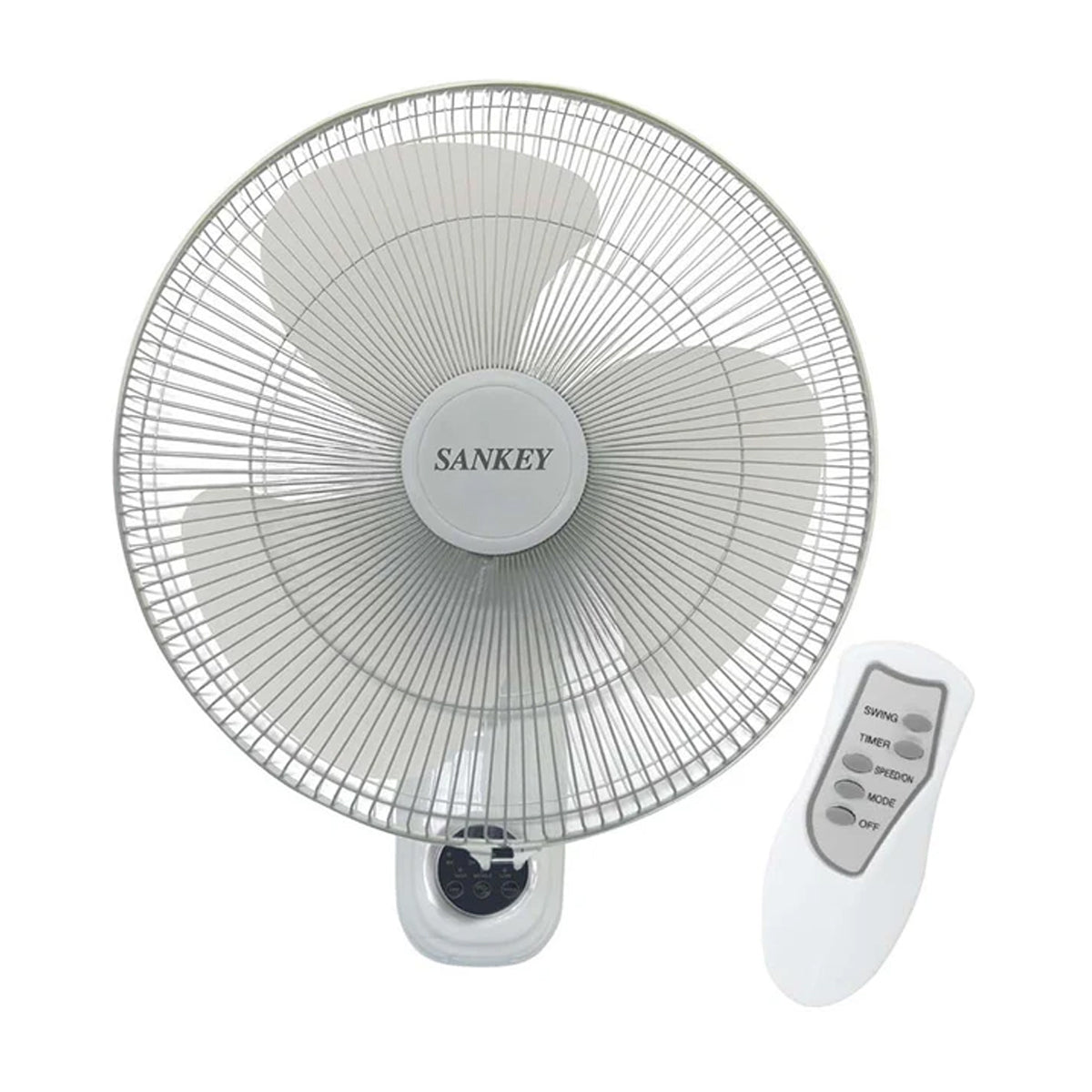 Sankey Abanico de Pared de 16" | Control Remoto | 3 Velocidades | Blanco