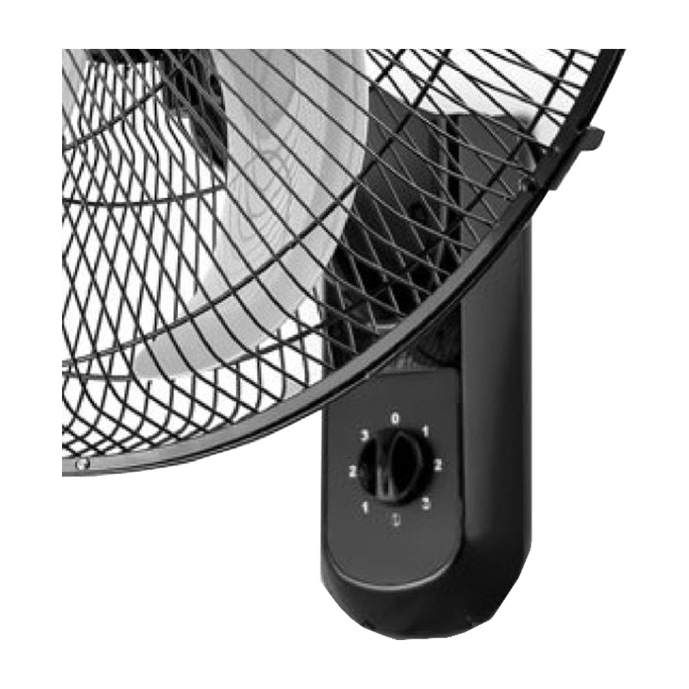 Sankey Abanico de Pared de 18" | 3 Velocidades | Altura Ajustable | Negro