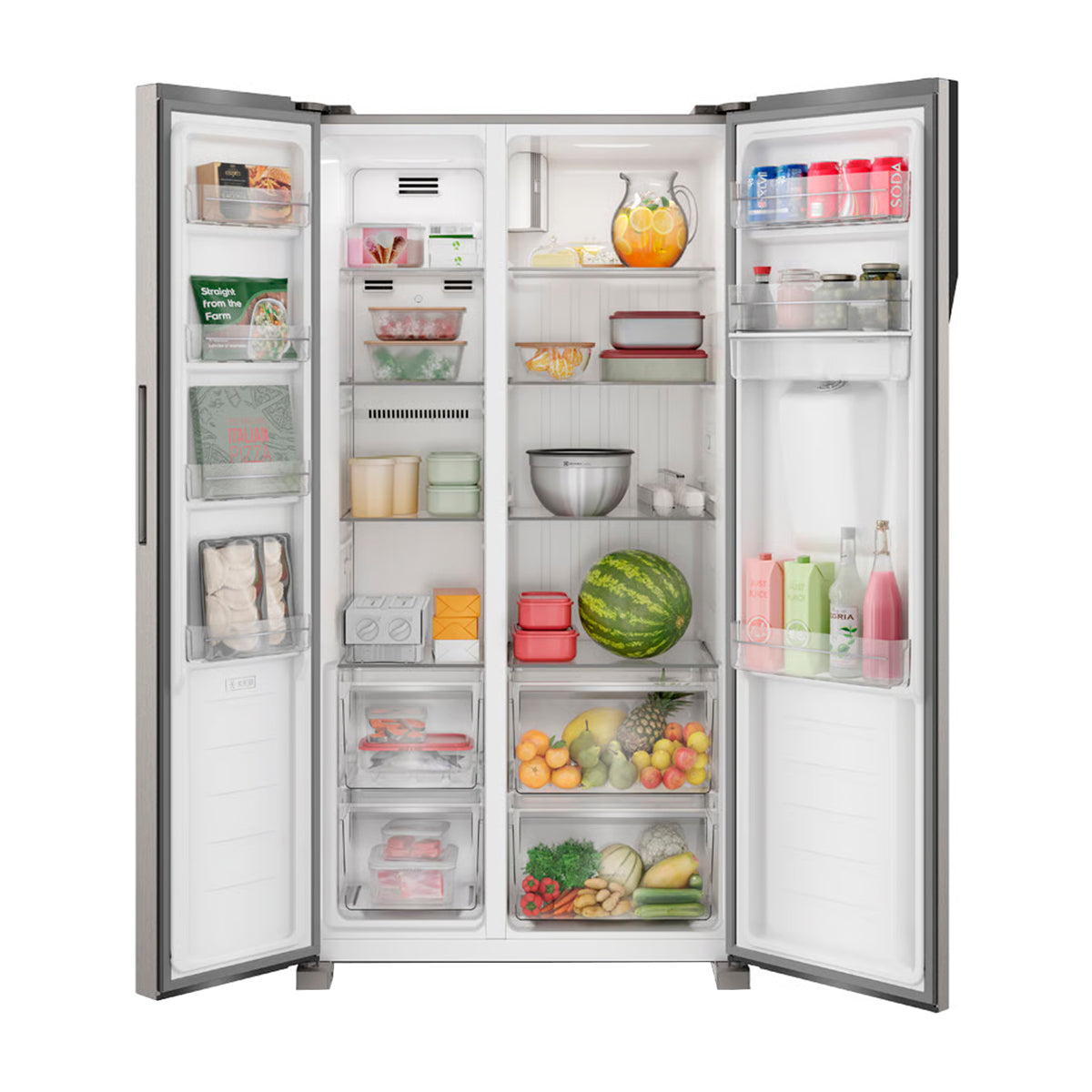 Frigidaire Refrigeradora Side By Side Inverter | Tecnologia Autosense | Panel Digital | Dispensador de Agua | 15.5p3