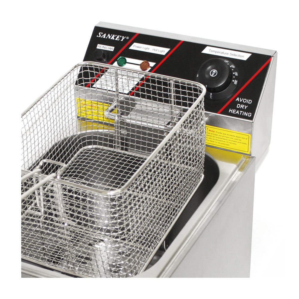 Sankey Freidora de Aceite de Inmersión | 10L | Profesional | Acero Inoxidable Resistente