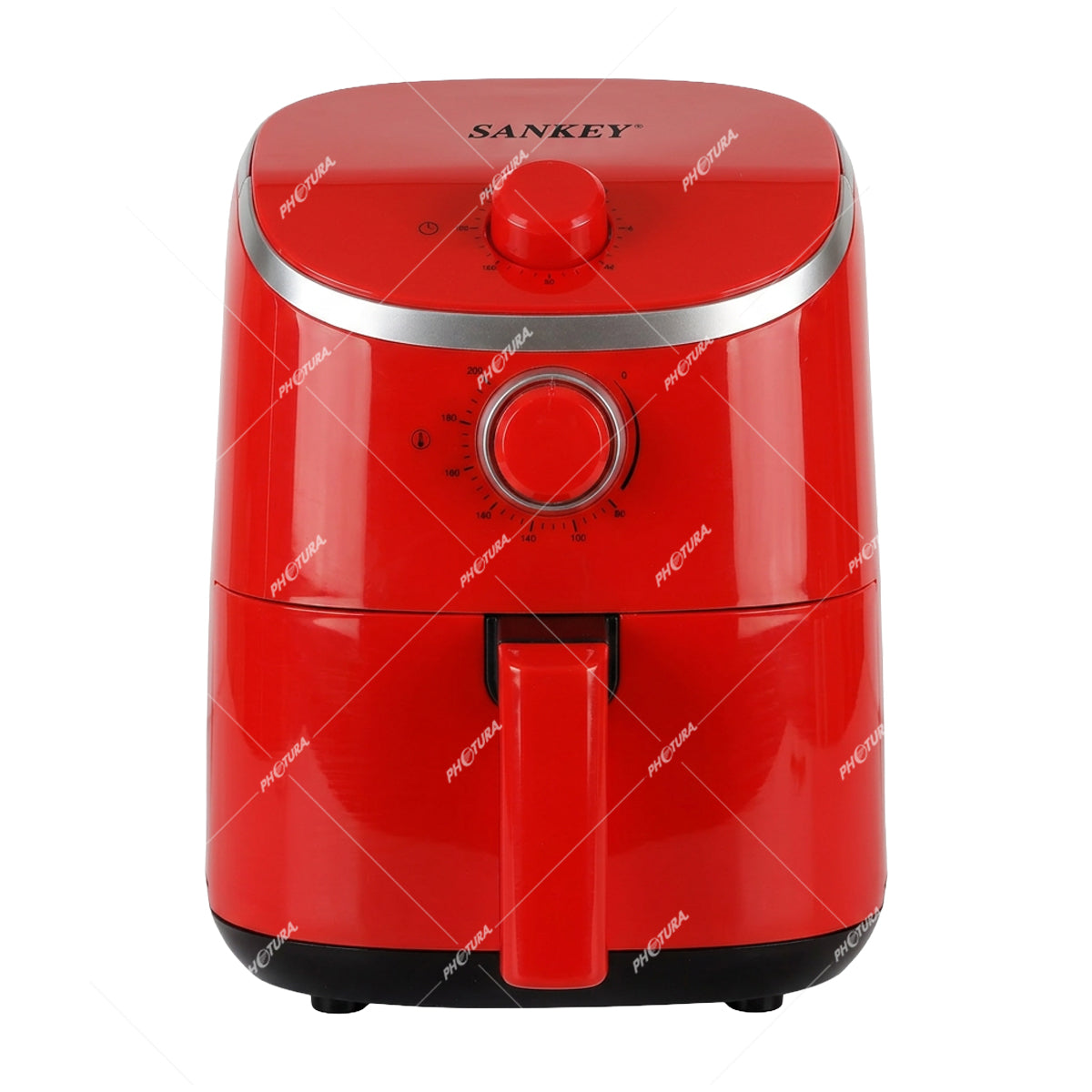 Sankey Freidora de Aire | 2L | Antiadherente | Temporizador | Control de Temperatura | Rojo
