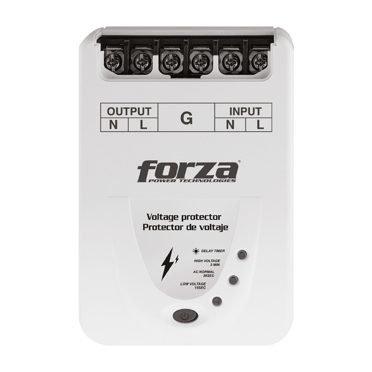 Forza Protector de Voltaje Zion | 900J/6600W | Tempor-220V | 3 indicadores LED