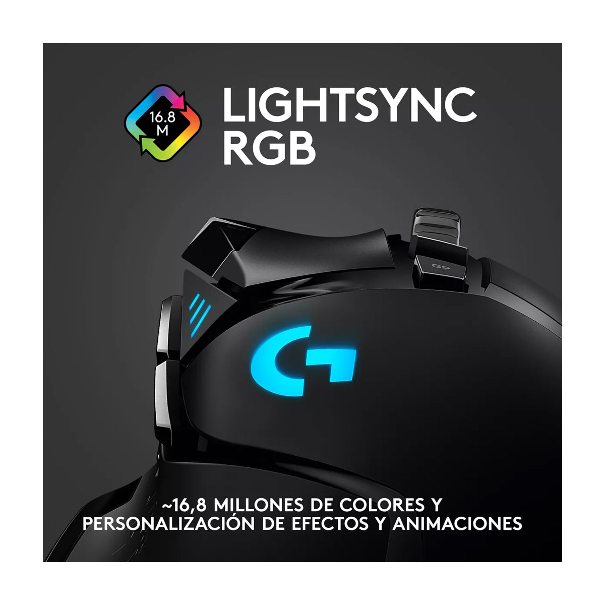 Logitech G502 LIGHTSPEED Mouse Gaming Inalámbrico | RGB | Memoria Integrada | 25,600 DPI | Negro