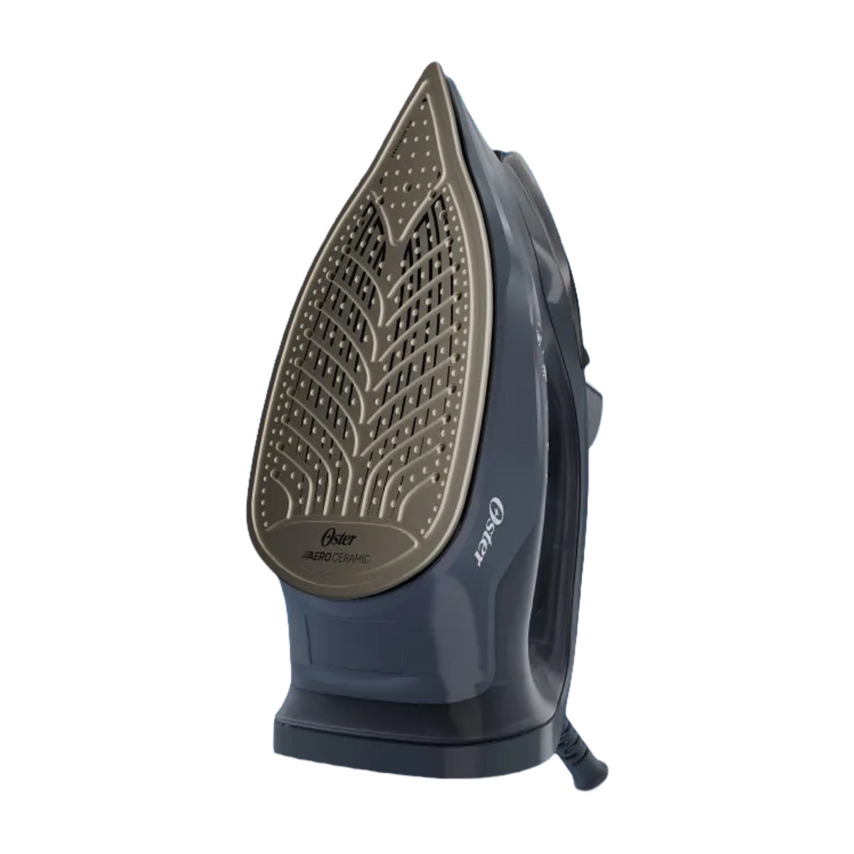 Oster GCSTAC7002 Plancha de Ropa a Vapor | 25% Mas Cobertura | Punta de Precision | Aero Ceramic | Sistema Anti-Calcificación | Negro