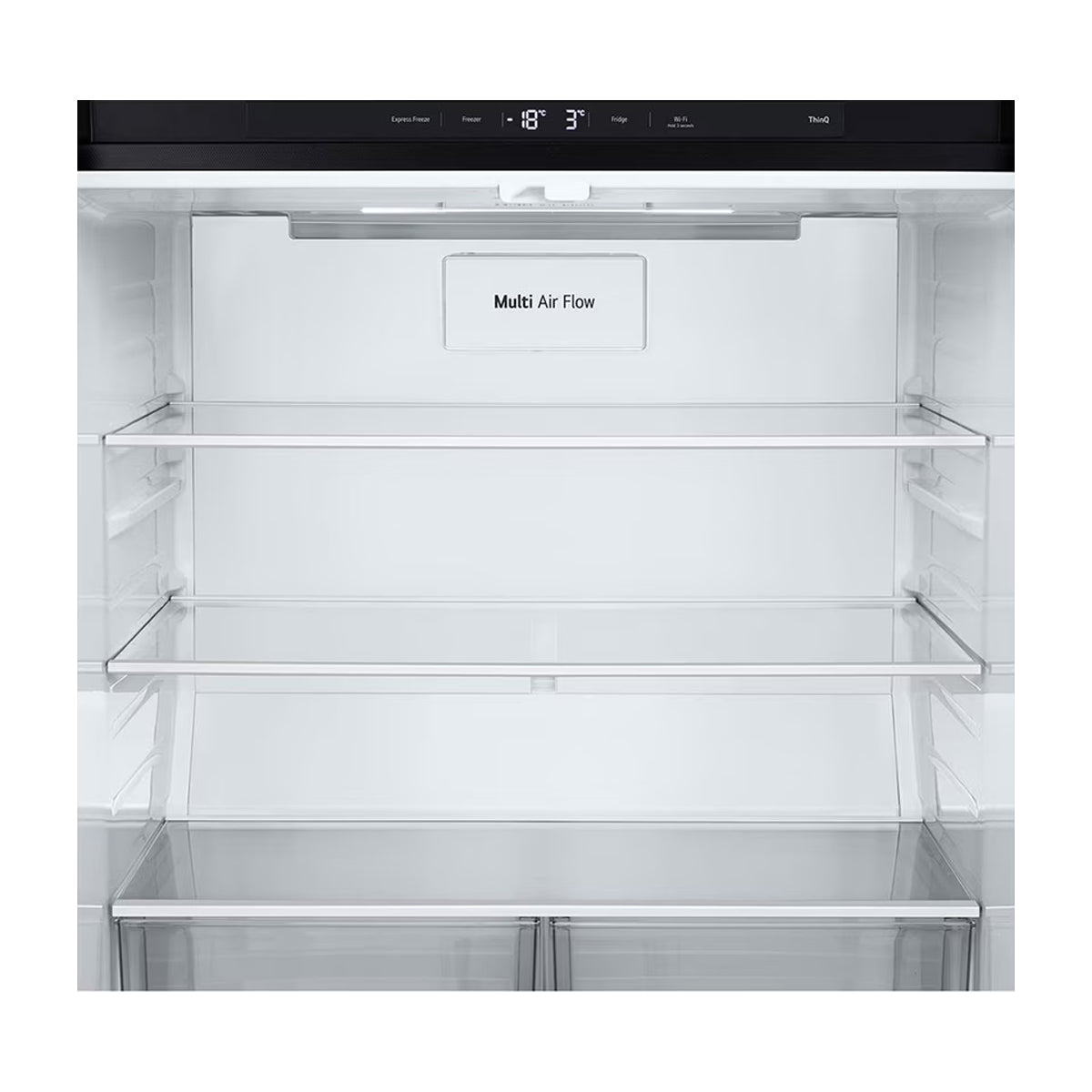 LG Refrigeradora Cross Door Smart Inverter | ThinQ | Multi Air Flow | Smart Diagnosis | 19p3 | Matte Black