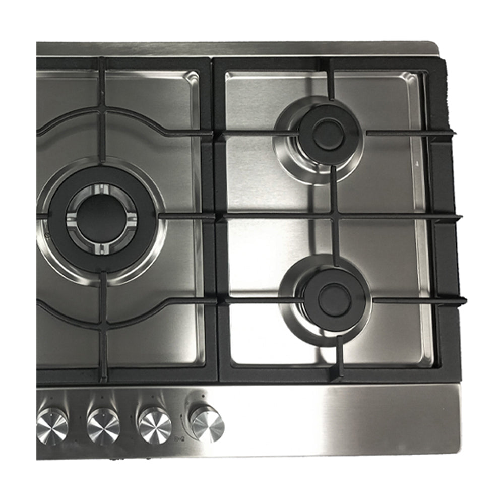 Sankey Estufa Empotrable a Gas de Acero Inoxidable | 86cm | 5 Quemadores | Encendido por Pulso