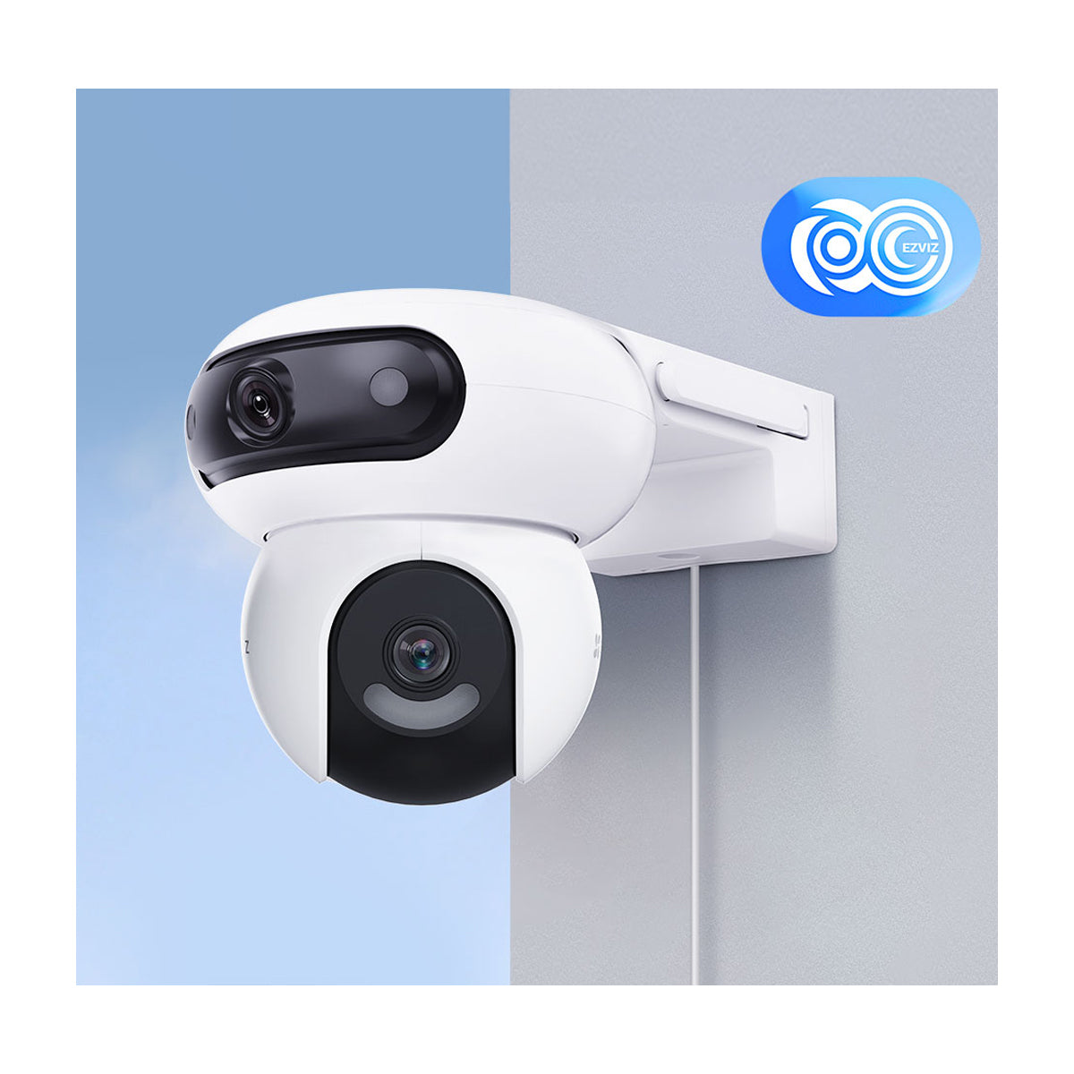 EZVIZ H90 Cámara de Seguridad WiFi para Casa | Dual 2K+ | Visión Panorámica 360º | Visión Nocturna a Color | Detección de Movimiento | Modo Patrulla