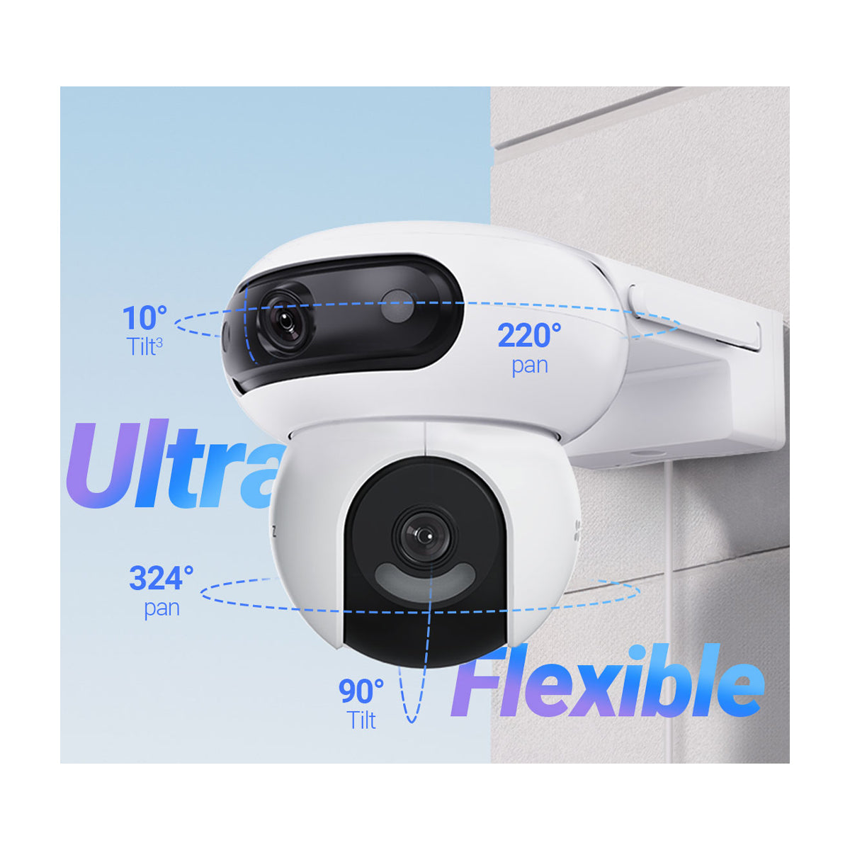 EZVIZ H90 Cámara de Seguridad WiFi para Casa | Dual 2K+ | Visión Panorámica 360º | Visión Nocturna a Color | Detección de Movimiento | Modo Patrulla
