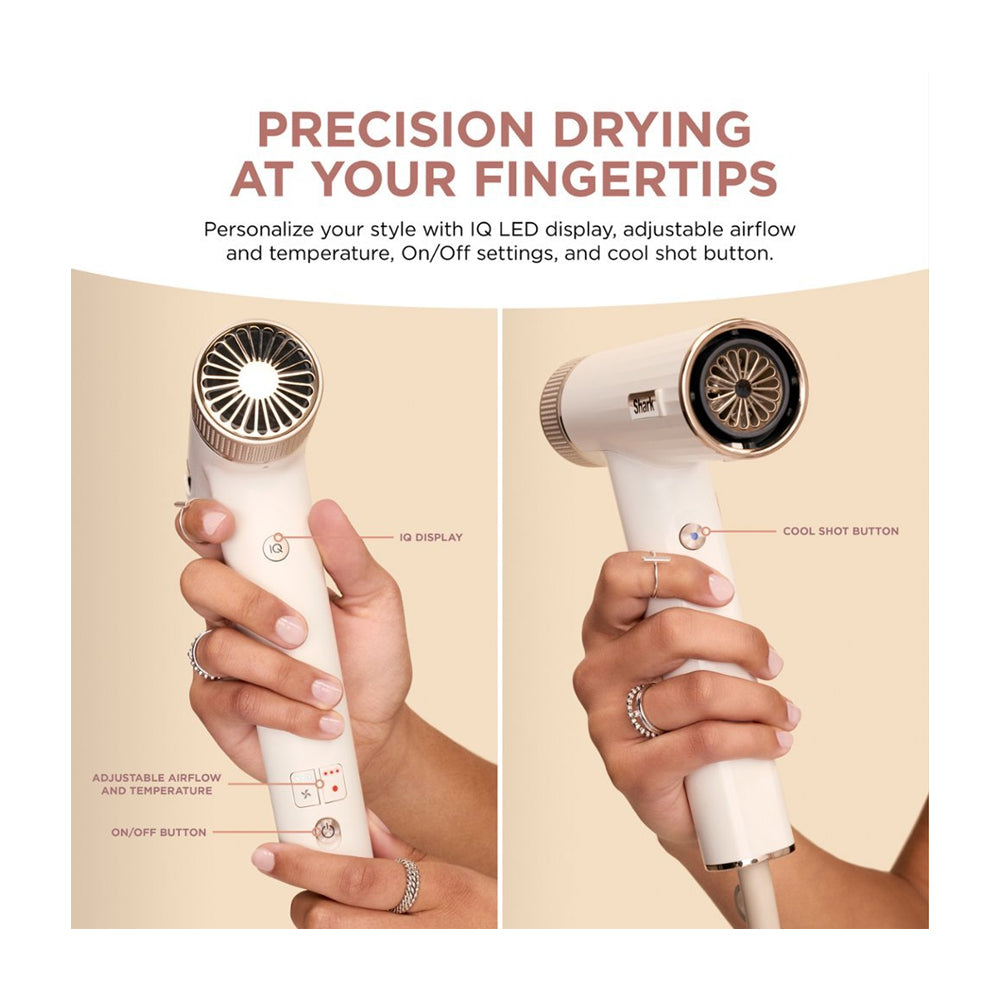 Shark SpeedStyle Secador de Cabello 3-en-1 | QuickSmooth | Straight & Wavy | Blanco