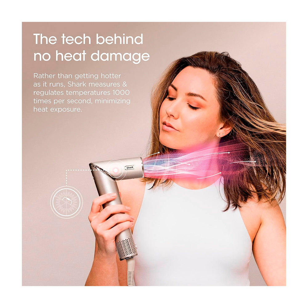 Shark FlexStyle Cepillo Secador 4-en-1 | Multi-Estilizador | Curly & Coily | Dorado