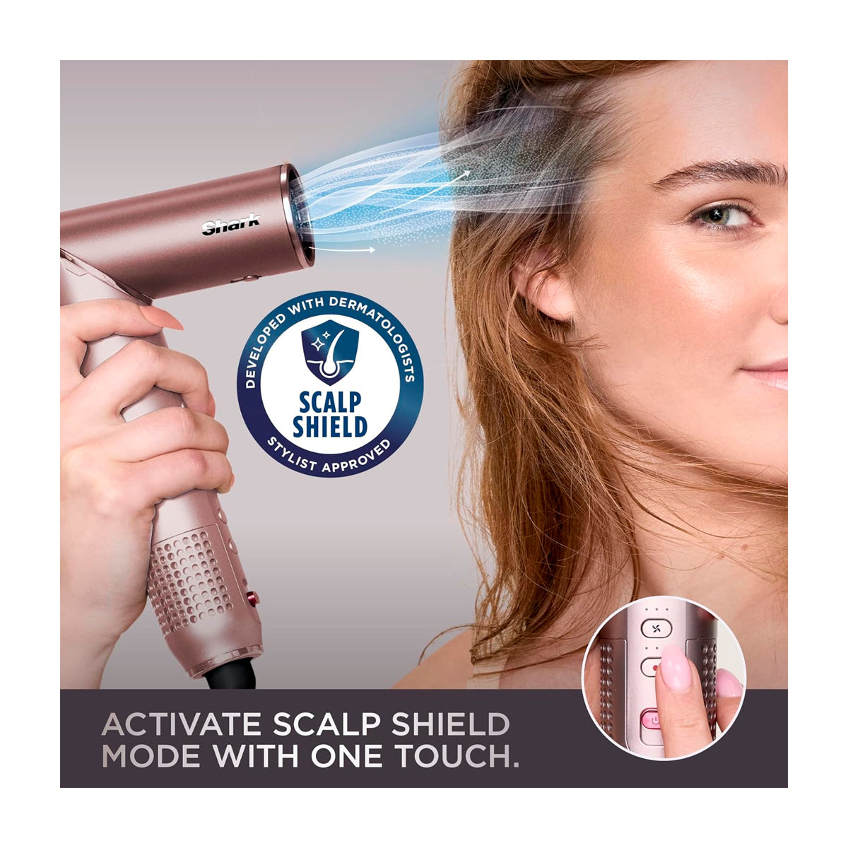 Shark FlexFusion Cepillo Secador 5-en-1 | Multi-Estilizador | Air Styler Straightener | Cosmic Blush