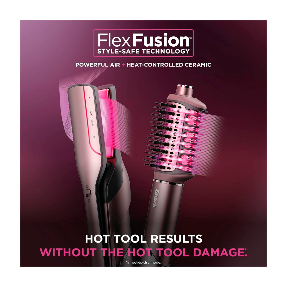 Shark FlexFusion Cepillo Secador 5-en-1 | Multi-Estilizador | Air Styler Curly | Cosmic Blush